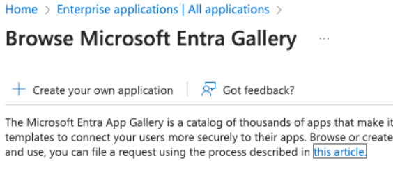 Pulsante Create your own application