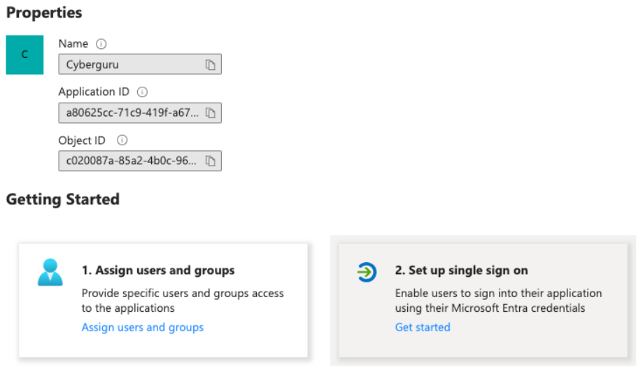 Pagina di panoramica dell'applicazione