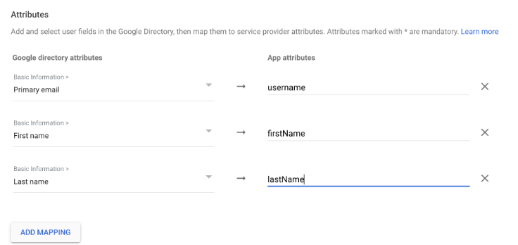 Mappatura lastName