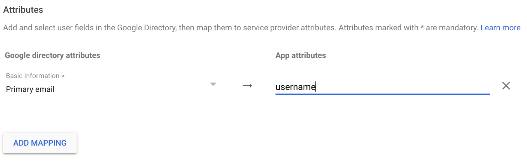 Mappatura username