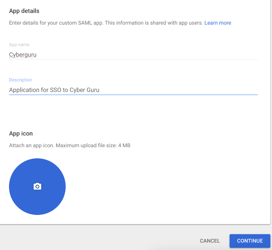 Add custom SAML app